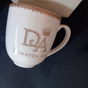 World Market 2014 Downton Abbey DA Mug Gold and White NIB